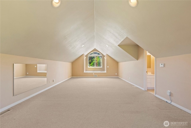 17605 244th Ave SE, Maple Valley, WA 98038 - bonus room with lofted ceiling, baseboards, and carpet flooring