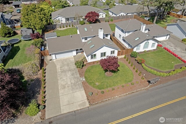 drone / aerial view featuring a residential view
