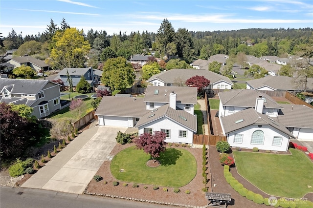 birds eye view of property featuring a residential view