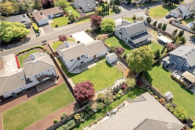drone / aerial view featuring a residential view