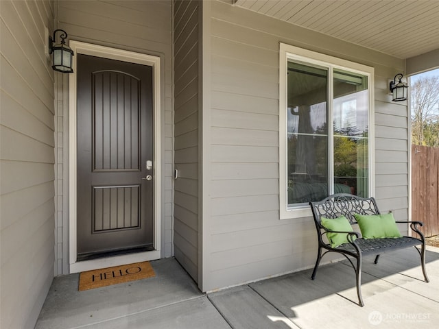 4206 NE 132nd St, Vancouver, WA 98686 - property entrance with a porch and fence