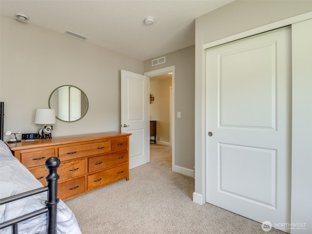 4206 NE 132nd St, Vancouver, WA 98686 - bedroom with baseboards, visible vents, a closet, and light colored carpet