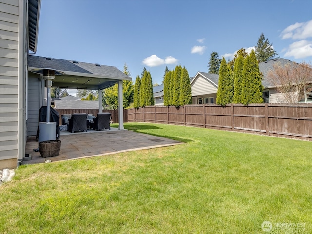 4206 NE 132nd St, Vancouver, WA 98686 - view of yard with a fenced backyard and a patio area