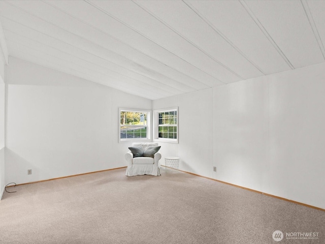 5255 Apollo Rd, Langley, WA 98260 - unfurnished room featuring baseboards, carpet flooring, and vaulted ceiling