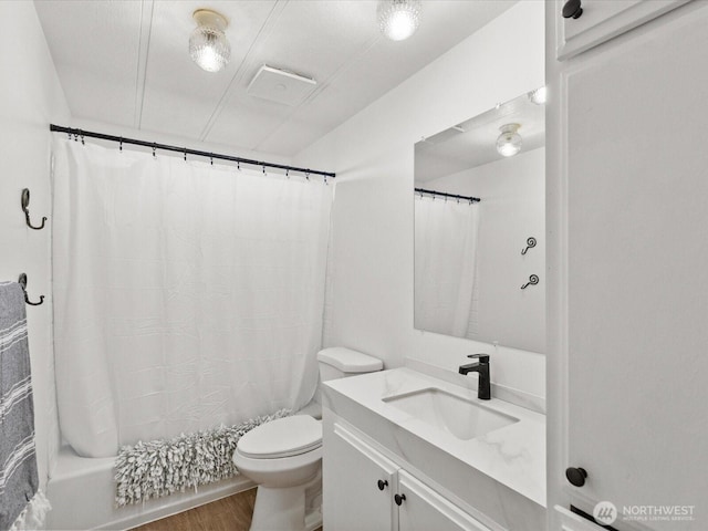 5255 Apollo Rd, Langley, WA 98260 - full bathroom with wood finished floors, toilet, and vanity