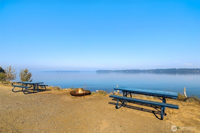 5035 Carole Dr NE, Olympia, WA 98516 - water view with an outdoor fire pit