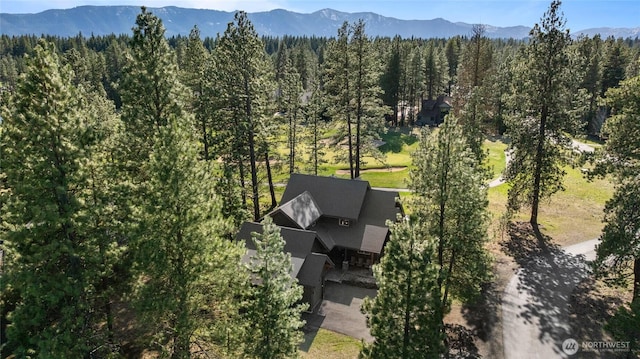 70 Monabel Ct, Cle Elum, WA 98922 - bird's eye view featuring a forest view and a mountain view
