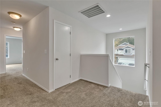 24204 SE 278th St, Maple Valley, WA 98038 - hall featuring an upstairs landing, carpet flooring, baseboards, and recessed lighting