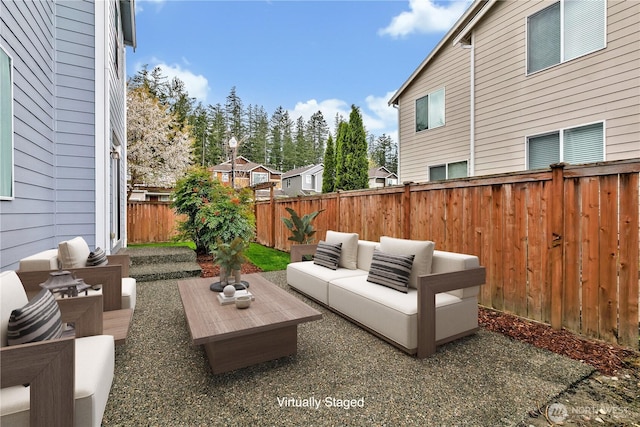 24204 SE 278th St, Maple Valley, WA 98038 - fenced backyard featuring an outdoor living space