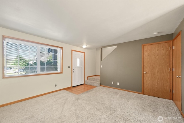 4243 Wintergreen Cir Unit 134, Bellingham, WA 98226 - carpeted foyer featuring baseboards and stairs