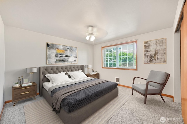4243 Wintergreen Cir Unit 134, Bellingham, WA 98226 - carpeted bedroom with baseboards and ceiling fan
