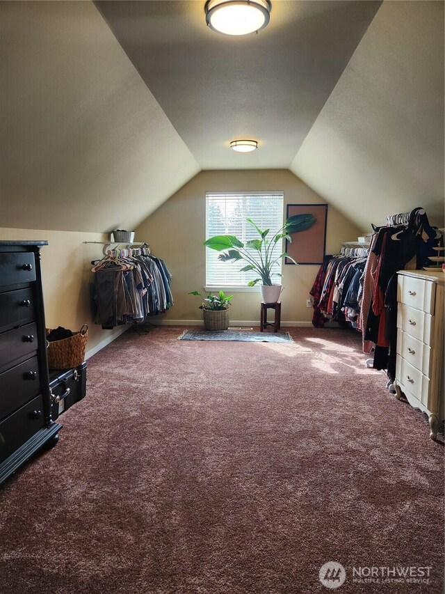 9244 Carys St SE, Yelm, WA 98597 - interior space with vaulted ceiling and carpet