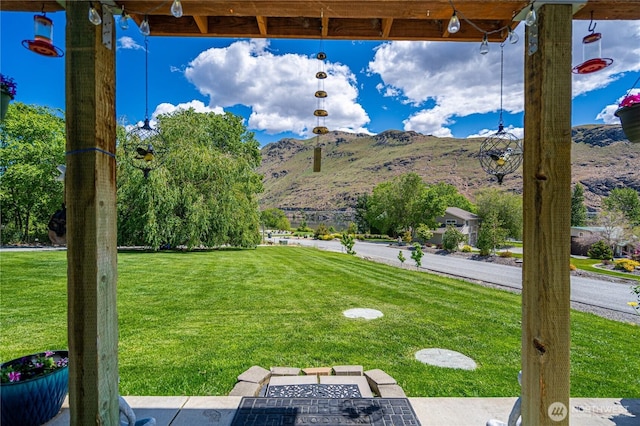 876 1st St, Chelan Falls, WA 98817 - view of green lawn with a mountain view