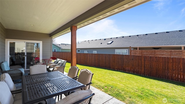 131 NW Blalock Dr, College Place, WA 99324 - view of patio / terrace with outdoor dining area and fence