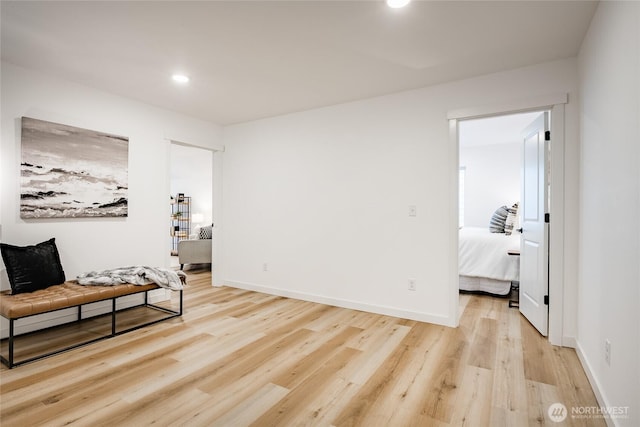 710 E 5th St, Nooksack, WA 98276 - sitting room featuring recessed lighting, baseboards, and light wood-type flooring