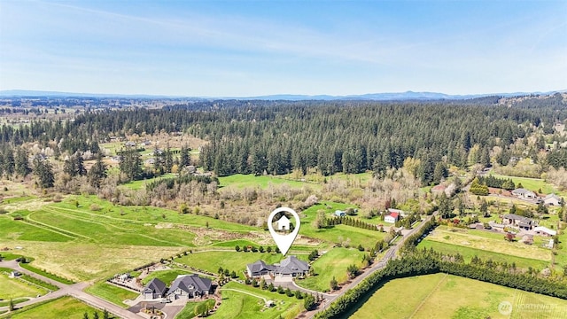 bird's eye view with a forest view