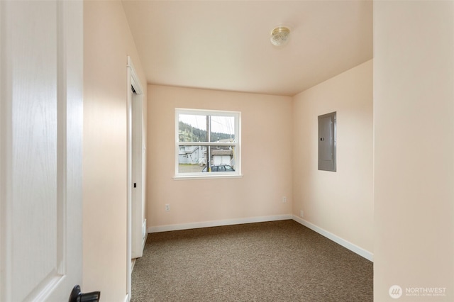 840 Beckett Point Rd, Port Townsend, WA 98368 - carpeted empty room featuring electric panel and baseboards
