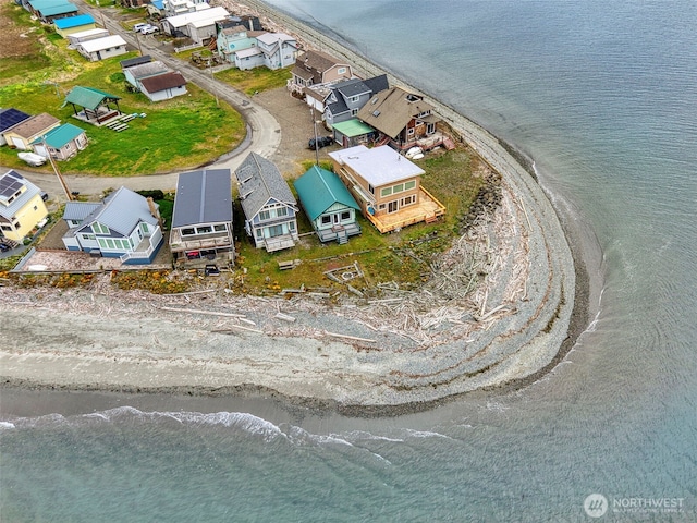 840 Beckett Point Rd, Port Townsend, WA 98368 - drone / aerial view featuring a water view, a residential view, and a beach view
