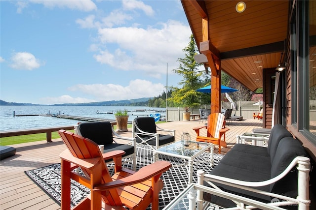 3193 Northshore Rd, Bellingham, WA 98226 - wooden terrace featuring a water view