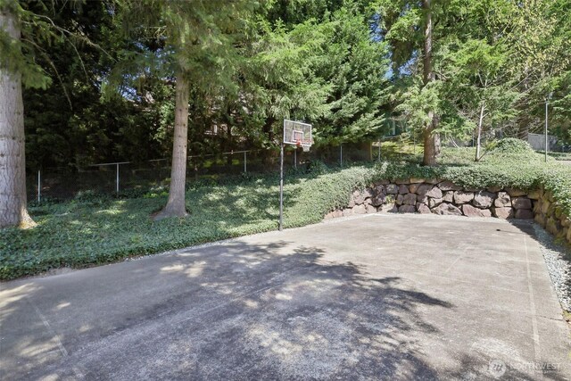 view of patio with fence