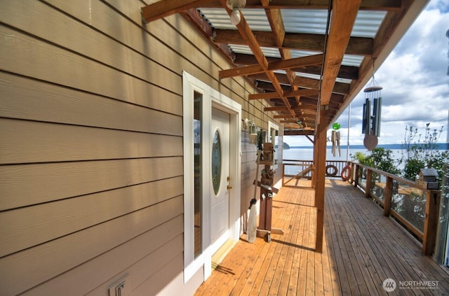 view of wooden terrace