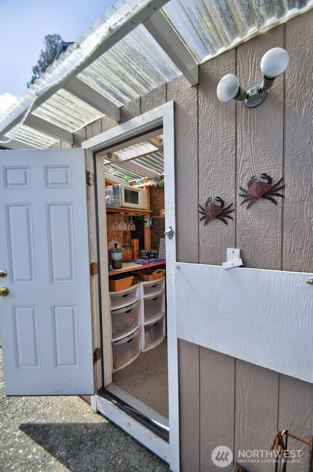view of doorway to property