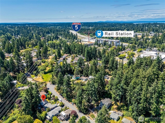 19010 12th Ave NE, Shoreline, WA 98155 - aerial view of a heavily wooded area