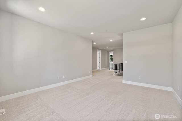 1436 238th St SE, Bothell, WA 98021 - empty room with baseboards, visible vents, recessed lighting, and light colored carpet