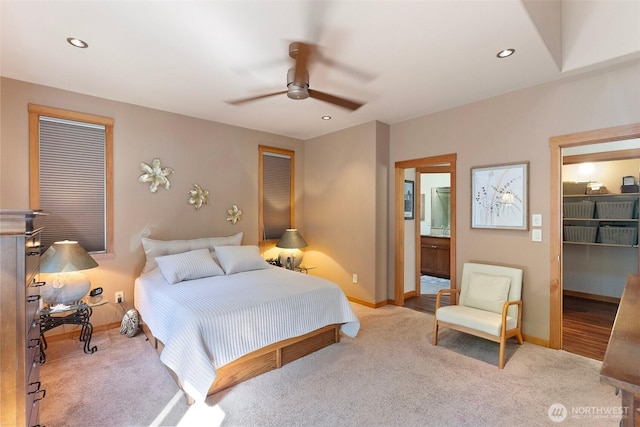 14407 Goodrich Dr NW, Gig Harbor, WA 98329 - carpeted bedroom featuring recessed lighting, a closet, and baseboards