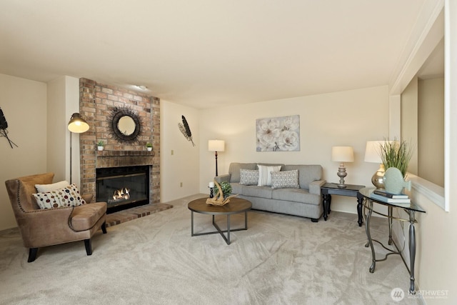 2003 Mill Pointe Dr SE, Mill Creek, WA 98012 - carpeted living area featuring a fireplace