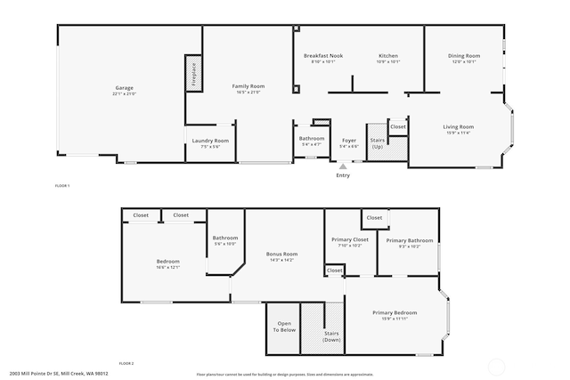 2003 Mill Pointe Dr SE, Mill Creek, WA 98012 - home floor plan