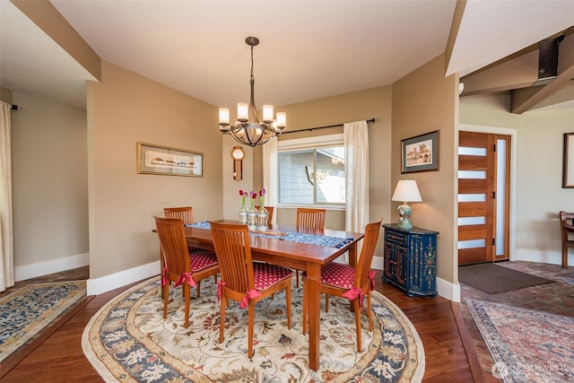 6250 Woodcock Rd, Sequim, WA 98382 - dining room with a chandelier and wood finished floors