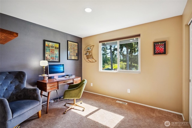 24214 38th Avenue Ct E, Spanaway, WA 98387 - carpeted office space featuring baseboards and recessed lighting