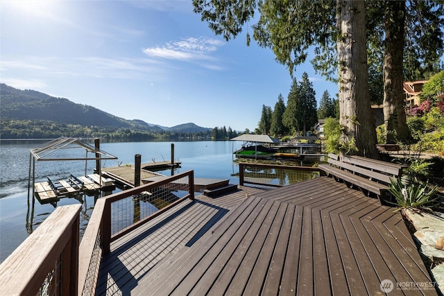 486 W Lake Samish Dr, Bellingham, WA 98229 - dock area with a water and mountain view