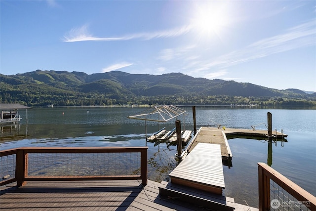 486 W Lake Samish Dr, Bellingham, WA 98229 - dock with a water and mountain view