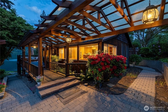 486 W Lake Samish Dr, Bellingham, WA 98229 - view of patio featuring a pergola and a deck