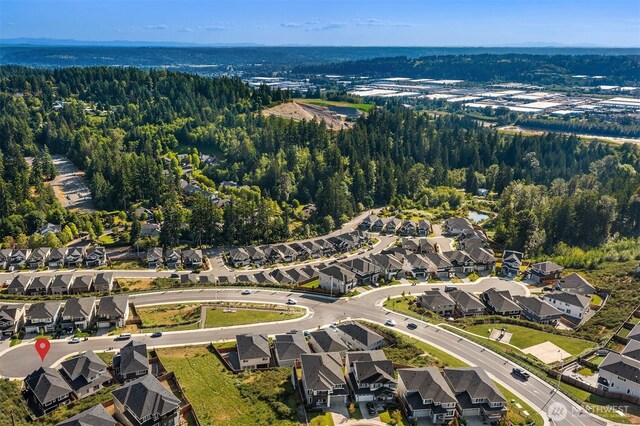 16515 26th St E, Lake Tapps, WA 98391 - aerial overview of property's location featuring nearby suburban area and a heavily wooded area