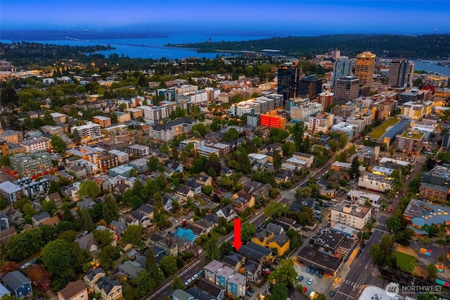 5235 11th Ave NE Unit A, Seattle, WA 98105 - aerial overview of property's location featuring a large body of water and nearby urban area