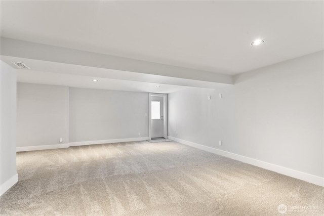 9028 45th Ave NE, Seattle, WA 98115 - empty room with light carpet, baseboards, visible vents, and recessed lighting