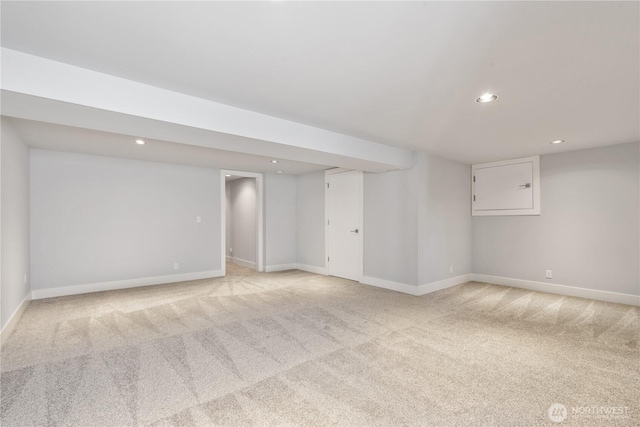 9028 45th Ave NE, Seattle, WA 98115 - finished basement featuring light carpet and baseboards