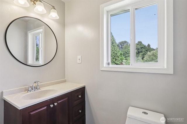 3718 NE Everett St, Camas, WA 98607 - half bath featuring plenty of natural light, toilet, and vanity
