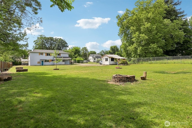 3718 NE Everett St, Camas, WA 98607 - view of yard with a fire pit