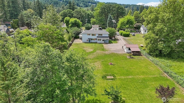 3718 NE Everett St, Camas, WA 98607 - aerial view of property and surrounding area with a forest