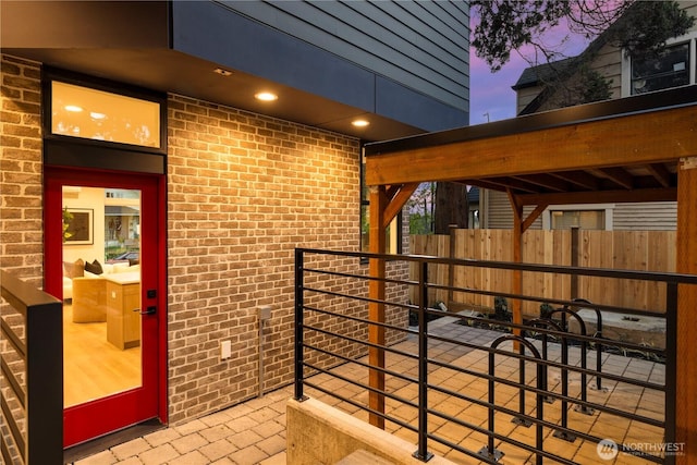 exterior space with fence