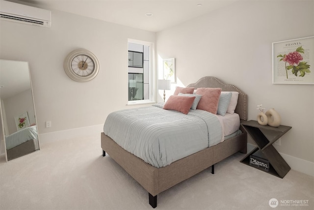 11896 SE 5th St, Bellevue, WA 98805 - carpeted bedroom with baseboards and a wall mounted AC