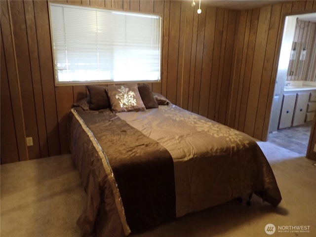 10515 60th Street Ct E Unit 165, Puyallup, WA 98372 - bedroom with wood walls and carpet flooring