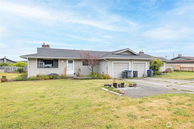 9941 Old Olympic Hwy, Sequim, WA 98382 - ranch-style home with an attached garage, driveway, and a chimney