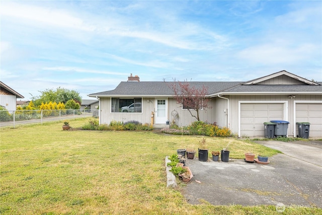 9941 Old Olympic Hwy, Sequim, WA 98382 - ranch-style house with an attached garage, concrete driveway, and a chimney