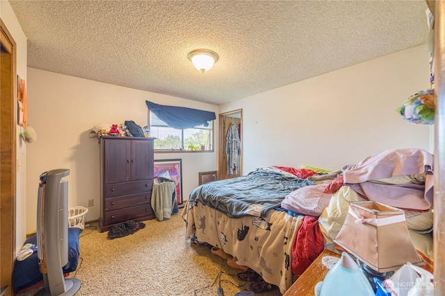 9941 Old Olympic Hwy, Sequim, WA 98382 - bedroom featuring light colored carpet and a textured ceiling