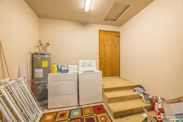 9941 Old Olympic Hwy, Sequim, WA 98382 - washroom featuring washer and dryer and strapped water heater